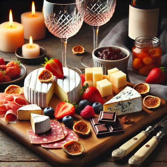 Romantic Wine & Cheese Board